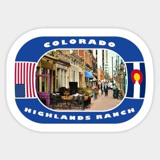 Colorado, Highlands Ranch City, USA Sticker